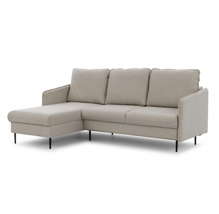 Narożnik Taila Mini z funkcją spania / Loft 02 / czarne nogi / strona lewa