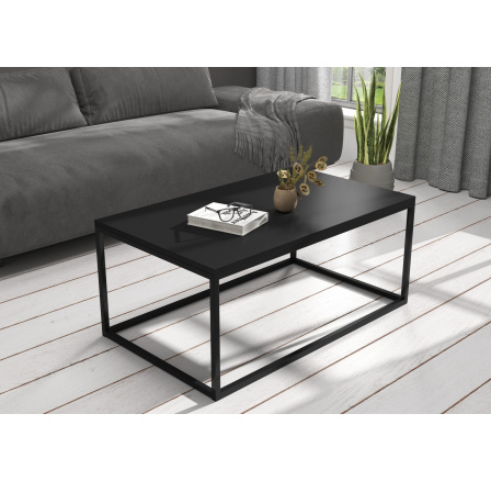 NARISA dohányzóasztal 100x60 Fekete+Fekete