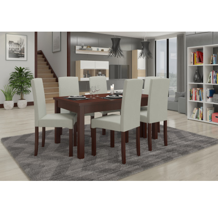 RODOS 56 Asztal és szék készlet Sötét dió