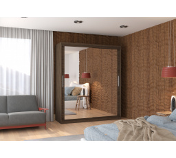 Tolóajtós szekrény tükörrel ETTORE 180 Choco+Choco