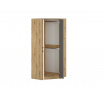 FINI 13 korpus dąb artisan/front biały/wstawka antracyt - szafa narożna