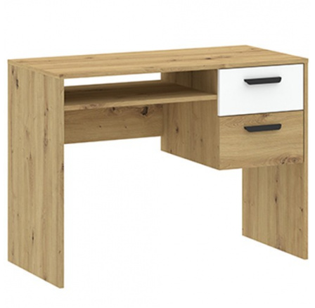 BASIC TWO íróasztal, Artisan Tölgy/Fehér