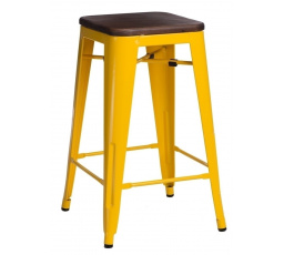 Paris Wood bárszék 75 cm sárga fenyő dió