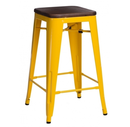 Paris Wood bárszék 65 cm sárga fenyő dió