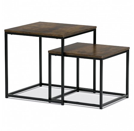 Odkládací stolek 50x50x52cm, mdf, old wood, AF-076 OLW