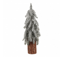 Lucfenyő tuskón - mini, magasság 44 cm, zöld, deres