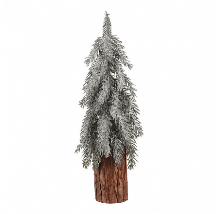 Lucfenyő tuskón - mini, magasság 44 cm, zöld, deres Lucfenyő tuskón - mini, magasság 44 cm, zöld, deres