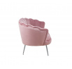 Sofa SF1-FXJG bársonyos rózsaszín, ezüst lábakkal