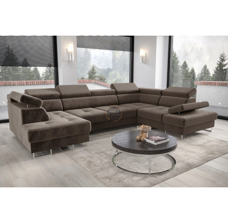 NAROŻNIK GALAXY MAX II Z FUNKCJĄ SPANIA 210x350x165 - Wybierz własny kolor - Zapisz swój wybór - Galeria tkanin poniżej , prawa