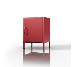 Modern MIA piros fém éjjeliszekrény, 424 x 595 x 400 mm