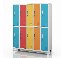 BHP 10 ajtós szekrény szürke-többszínű: BARTEK 1360 x 1720 x 450 mm