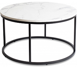 Stolik CONNY MAX Biały Marmur/Czarny