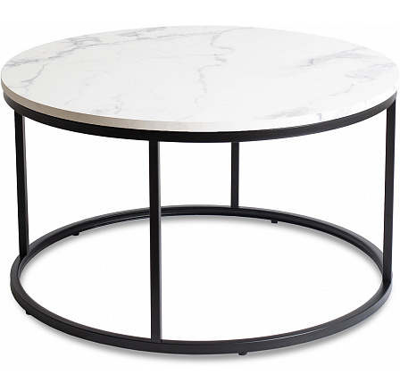 Stolik CONNY MAX Biały Marmur/Czarny