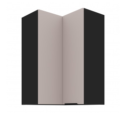 Horní skřínka ARONA - 60x60 GN-90 2F (90°), Černá mat/Kašmír