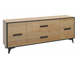 FRIDA RTV2D2S TV-állvány, Rivera Tölgy + Fekete