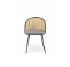 Étkezőszék K508, Szürke/Rattan/Fekete