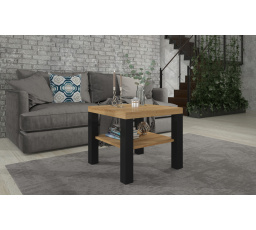 BILL dohányzóasztal 60x60 Artisan+Fekete Matt