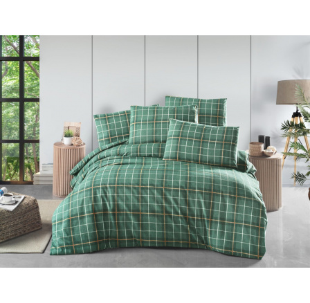 Povlak flanel Káro zelené 30x40