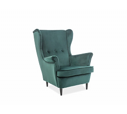LORD VELVET fotel, zöld Bluvel 78/wenge