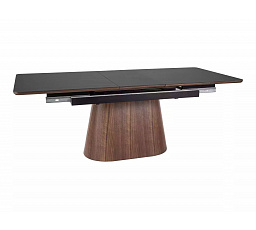 MONACO étkezőasztal, Fekete / Dió