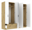 ALTA 5D1S ruhásszekrény, Artisan Tölgy/Fehér