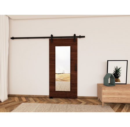 Posuvné dveře LOFT I90, Wenge/Černá Posuvné dveře LOFT I90, Wenge/Černá