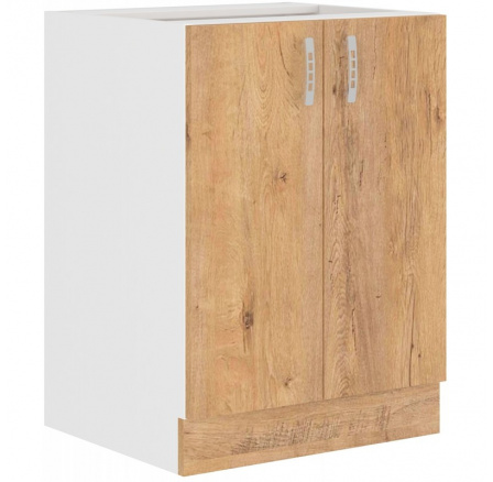 Kuchyňská dolní skříňka SALLY 60-D-2F-BB, Dub lefkas
