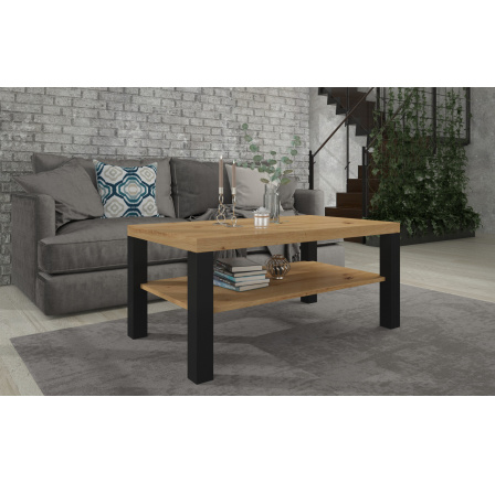 SVEN dohányzóasztal 115x65 Artisan+Fekete Matt