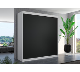 Tolóajtós szekrény TERECIA 200 Fehér+Fekete