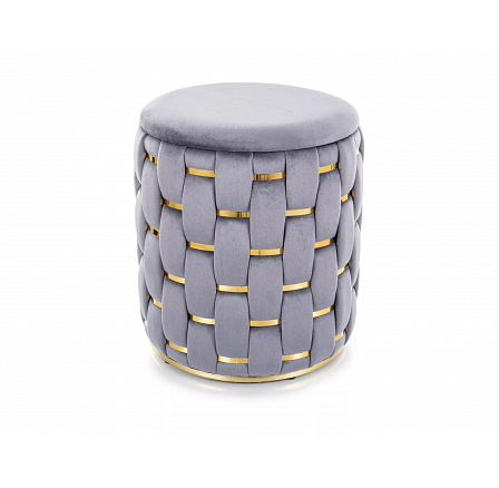 TIARA puff, Szürke Bársony