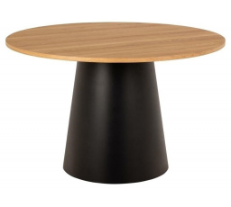 Soli kerek asztal 120 cm tölgy/fekete