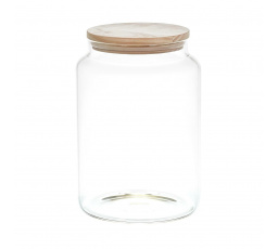 Üvegedény fa fedéllel, 2,9l