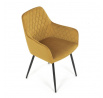 Jídelní židle, žlutá, sametová látka, DCH-215 YEL4