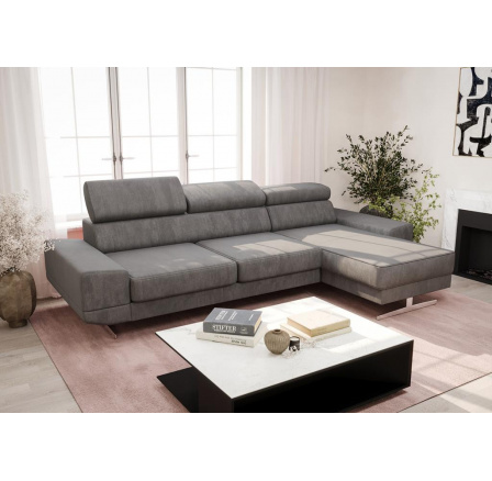 NAROŻNIK MILANO MINI 270 CM - Odcienie szarości , prawa