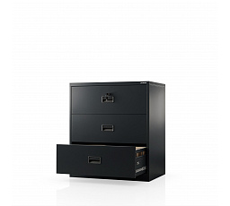 Antracit színű fém iratszekrény: SARA XL V3, 900 x 1020 x 600 mm