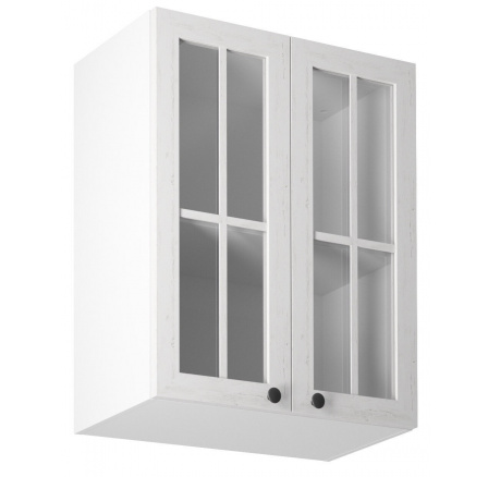 Konyhai felső szekrény PROWANSJA G60S, Fehér/Andersen fenyő