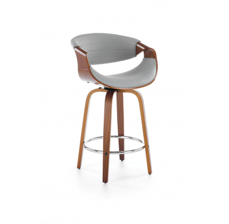 H123 bárszék, Szürke/Dió