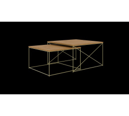 Licco 2 az 1-ben dohányzóasztal Arany+Lancelot Tölgy