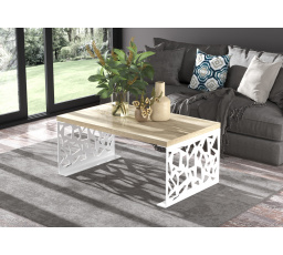 SEMARA dohányzóasztal 100x60 Fehér+Sonoma