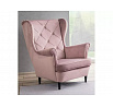 LADY Velvet fotel, ódon rózsaszín Bluvel 52/wenge