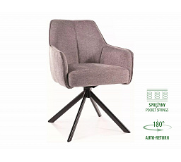 NOTTI forgó étkezőszék rugós üléssel, Brego szürke 07/Fekete