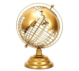 Arany fém földgömb 28 cm