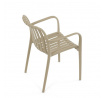 Zahradní židle plast, béžová, CT-X7029 CAP