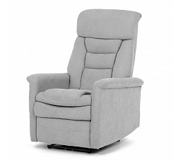 Polohovací křeslo, elektrické zabudované ovládání, šedá, látka, TV-925 SIL2