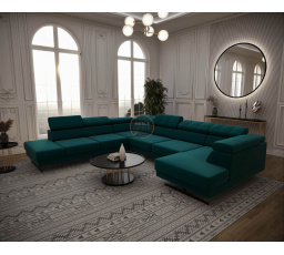 NAROŻNIK EMPORIO MAX II 300X350X180 - lewa , Odcienie turkusu