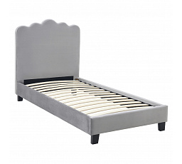 Łóżko 90x200 CRATER Szare Welurowe