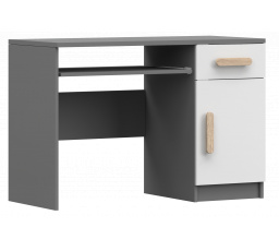SMYK II - 08 íróasztal, Szürke/Fehér/Sonoma