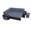 Rohová sedací souprava Wiki L sv.šedá/černá