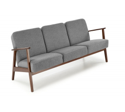 MILANO 3S kanapé, Szürke Castel 93/Sötét Dió