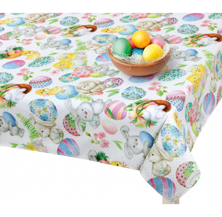 Velikonoční ubrus zajíček a kuřátko